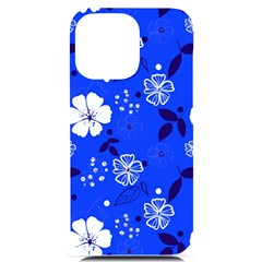 Blooming Seamless Pattern Blue Colors Iphone 14 Pro Max Black Uv Print Case by Ket1n9