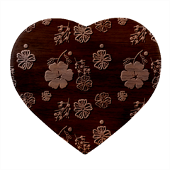 Blooming Seamless Pattern Blue Colors Heart Wood Jewelry Box by Ket1n9