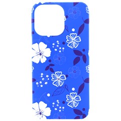 Blooming Seamless Pattern Blue Colors Iphone 15 Pro Max Black Uv Print Pc Hardshell Case by Ket1n9