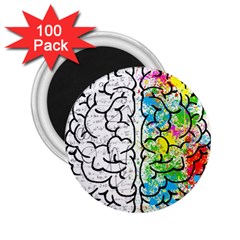 Brain Mind Psychology Idea Drawing 2 25  Magnets (100 Pack)  by Loisa77