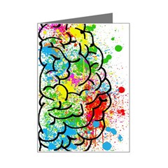 Brain Mind Psychology Idea Drawing Mini Greeting Card by Loisa77