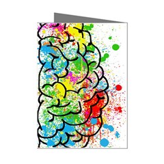 Brain Mind Psychology Idea Drawing Mini Greeting Cards (pkg Of 8) by Loisa77