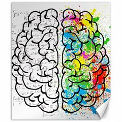 Brain Mind Psychology Idea Drawing Canvas 8  X 10  by Loisa77