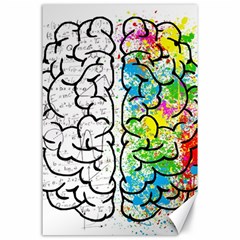 Brain Mind Psychology Idea Drawing Canvas 24  X 36  by Loisa77