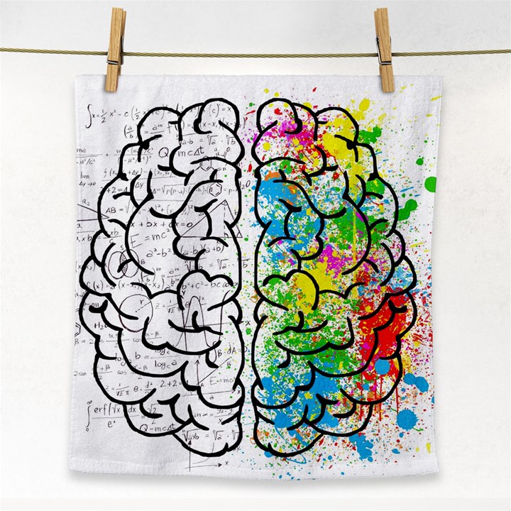 Brain Mind Psychology Idea Drawing Face Towel