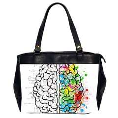 Brain Mind Psychology Idea Drawing Oversize Office Handbag (2 Sides) by Loisa77