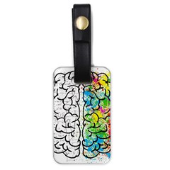 Brain Mind Psychology Idea Drawing Luggage Tag (one Side) by Loisa77