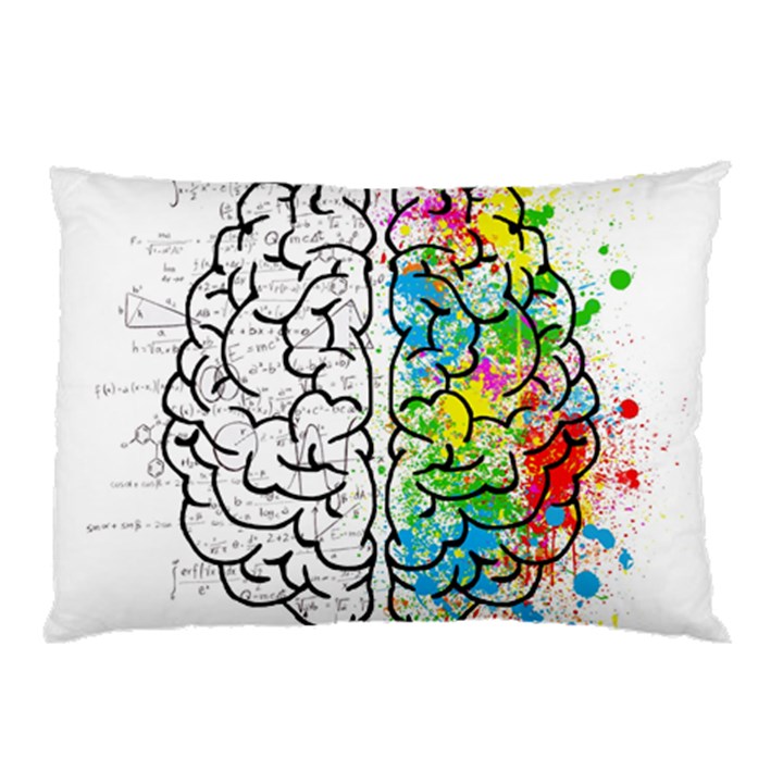 Brain Mind Psychology Idea Drawing Pillow Case (Two Sides)