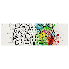 Brain Mind Psychology Idea Drawing Banner And Sign 9  X 3  by Loisa77