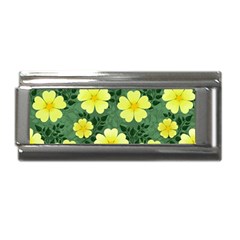 Bloom Flowering Yellow Blade Green Superlink Italian Charm (9mm) by Loisa77