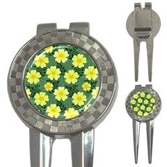 Bloom Flowering Yellow Blade Green 3-in-1 Golf Divots by Loisa77