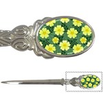 Bloom Flowering Yellow Blade Green Letter Opener Front