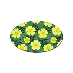 Bloom Flowering Yellow Blade Green Sticker Oval (10 Pack) by Loisa77