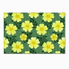 Bloom Flowering Yellow Blade Green Postcard 4 x 6  (pkg Of 10) by Loisa77