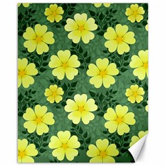 Bloom Flowering Yellow Blade Green Canvas 16  X 20  by Loisa77