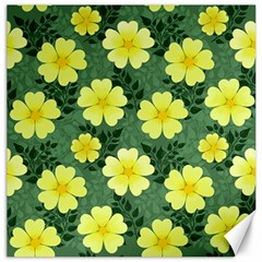 Bloom Flowering Yellow Blade Green Canvas 20  X 20  by Loisa77