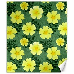 Bloom Flowering Yellow Blade Green Canvas 20  X 24  by Loisa77