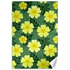 Bloom Flowering Yellow Blade Green Canvas 20  X 30  by Loisa77