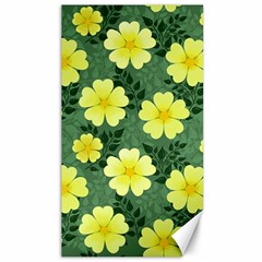 Bloom Flowering Yellow Blade Green Canvas 40  X 72  by Loisa77