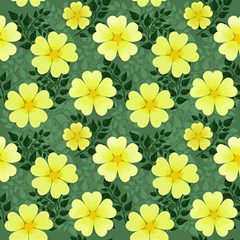 Bloom Flowering Yellow Blade Green Play Mat (rectangle)