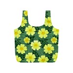 Bloom Flowering Yellow Blade Green Full Print Recycle Bag (S) Front