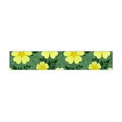 Bloom Flowering Yellow Blade Green Premium Plush Fleece Scarf (mini) by Loisa77