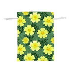 Bloom Flowering Yellow Blade Green Lightweight Drawstring Pouch (s) by Loisa77