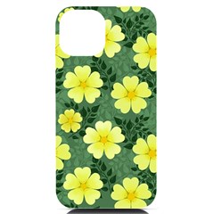 Bloom Flowering Yellow Blade Green Iphone 14 Black Uv Print Case by Loisa77