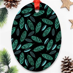 Leaves Pattern Abstract Blade Ornament (oval)