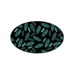 Leaves Pattern Abstract Blade Sticker (oval) by Loisa77