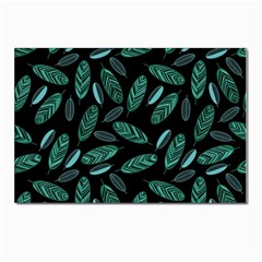 Leaves Pattern Abstract Blade Postcard 4 x 6  (pkg Of 10) by Loisa77