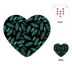 Leaves Pattern Abstract Blade Playing Cards Single Design (heart)