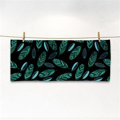 Leaves Pattern Abstract Blade Hand Towel by Loisa77