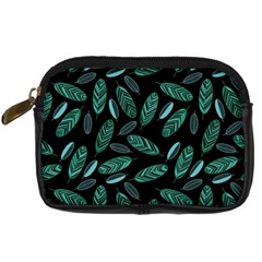 Leaves Pattern Abstract Blade Digital Camera Leather Case by Loisa77