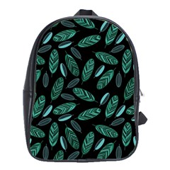 Leaves Pattern Abstract Blade School Bag (large) by Loisa77