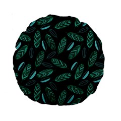 Leaves Pattern Abstract Blade Standard 15  Premium Round Cushions by Loisa77