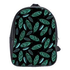 Leaves Pattern Abstract Blade School Bag (xl) by Loisa77