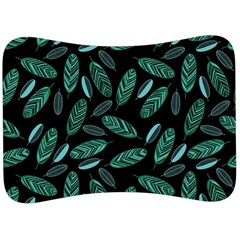 Leaves Pattern Abstract Blade Velour Seat Head Rest Cushion by Loisa77