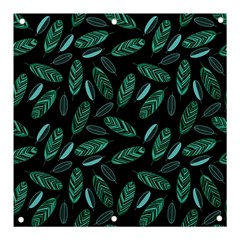 Leaves Pattern Abstract Blade Banner And Sign 3  X 3  by Loisa77