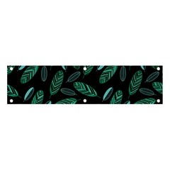 Leaves Pattern Abstract Blade Banner And Sign 4  X 1  by Loisa77