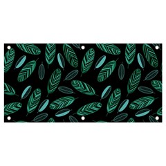 Leaves Pattern Abstract Blade Banner And Sign 4  X 2  by Loisa77