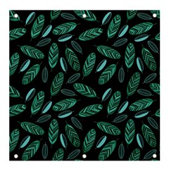 Leaves Pattern Abstract Blade Banner And Sign 4  X 4  by Loisa77