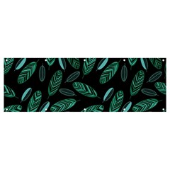 Leaves Pattern Abstract Blade Banner And Sign 12  X 4  by Loisa77