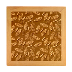 Leaves Pattern Abstract Blade Wood Photo Frame Cube by Loisa77