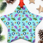 Sea Ocean Sealife Turtle Jellyfish Star Ornament (Two Sides) Front