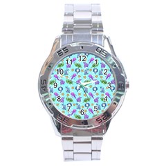 Sea Ocean Sealife Turtle Jellyfish Stainless Steel Analogue Watch by Loisa77