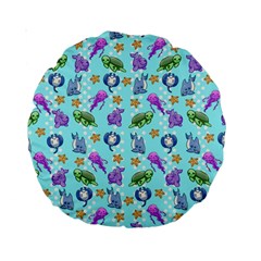 Sea Ocean Sealife Turtle Jellyfish Standard 15  Premium Round Cushions by Loisa77