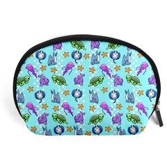 Sea Ocean Sealife Turtle Jellyfish Accessory Pouch (large) by Loisa77