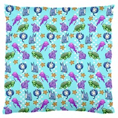 Sea Ocean Sealife Turtle Jellyfish 16  Baby Flannel Cushion Case (two Sides)