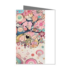 Whimsical Colorful Young Girl Mini Greeting Cards (pkg Of 8)